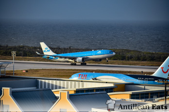 KLM Airbus A330 - taking off from Curacao